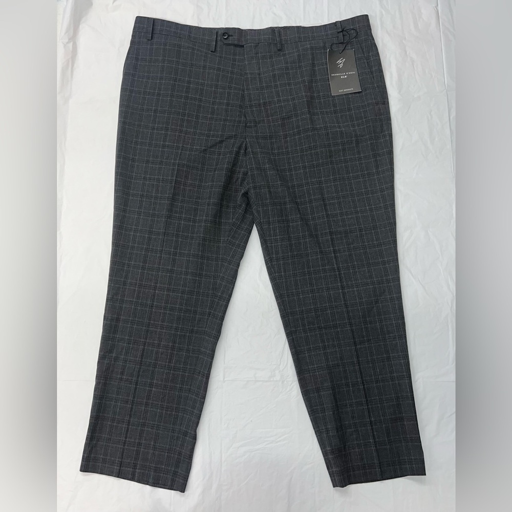 NWT Brand NEW!! Shaquille o'neal  XLG Grey Plaid Pants Size 48Wx30L